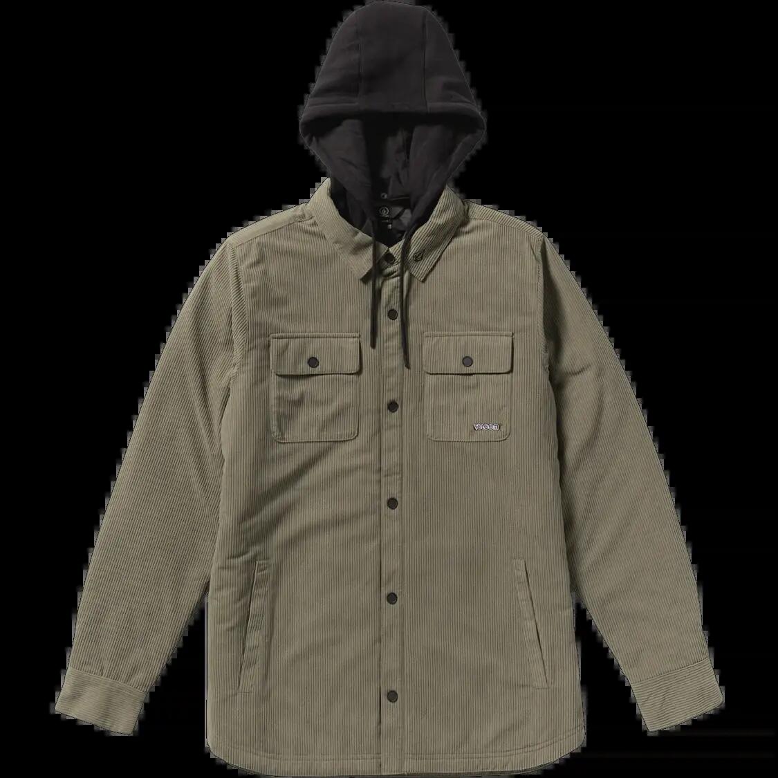 Casaco Volcom KENSON INS FLANNEL com capuz KHAKI GREEN 7/8