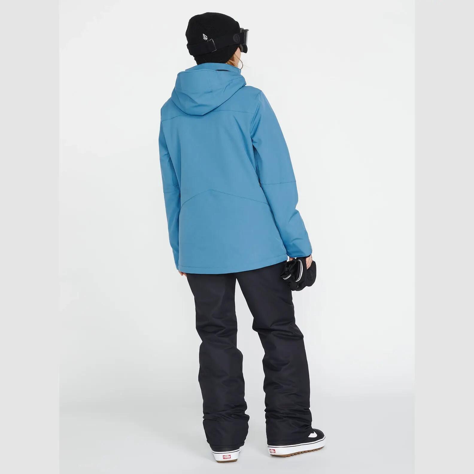 Veste de snowboard à capuche Volcom Shelter 3D Stretch Bleu Pétrole 2/4