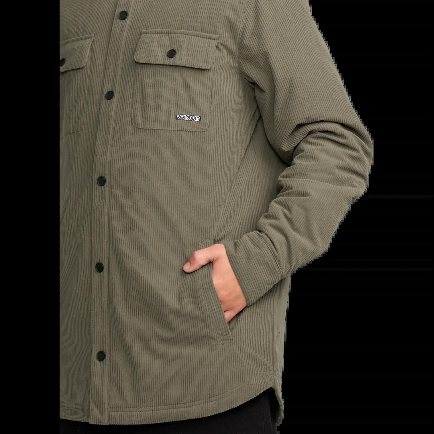 Casaco Volcom KENSON INS FLANNEL com capuz KHAKI GREEN 6/8