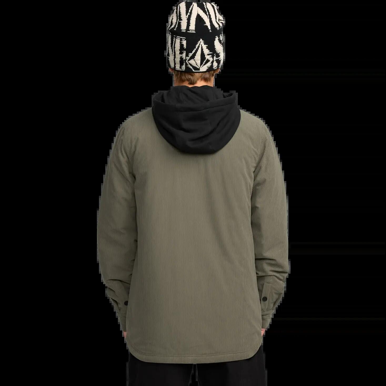 Casaco Volcom KENSON INS FLANNEL com capuz KHAKI GREEN 2/8