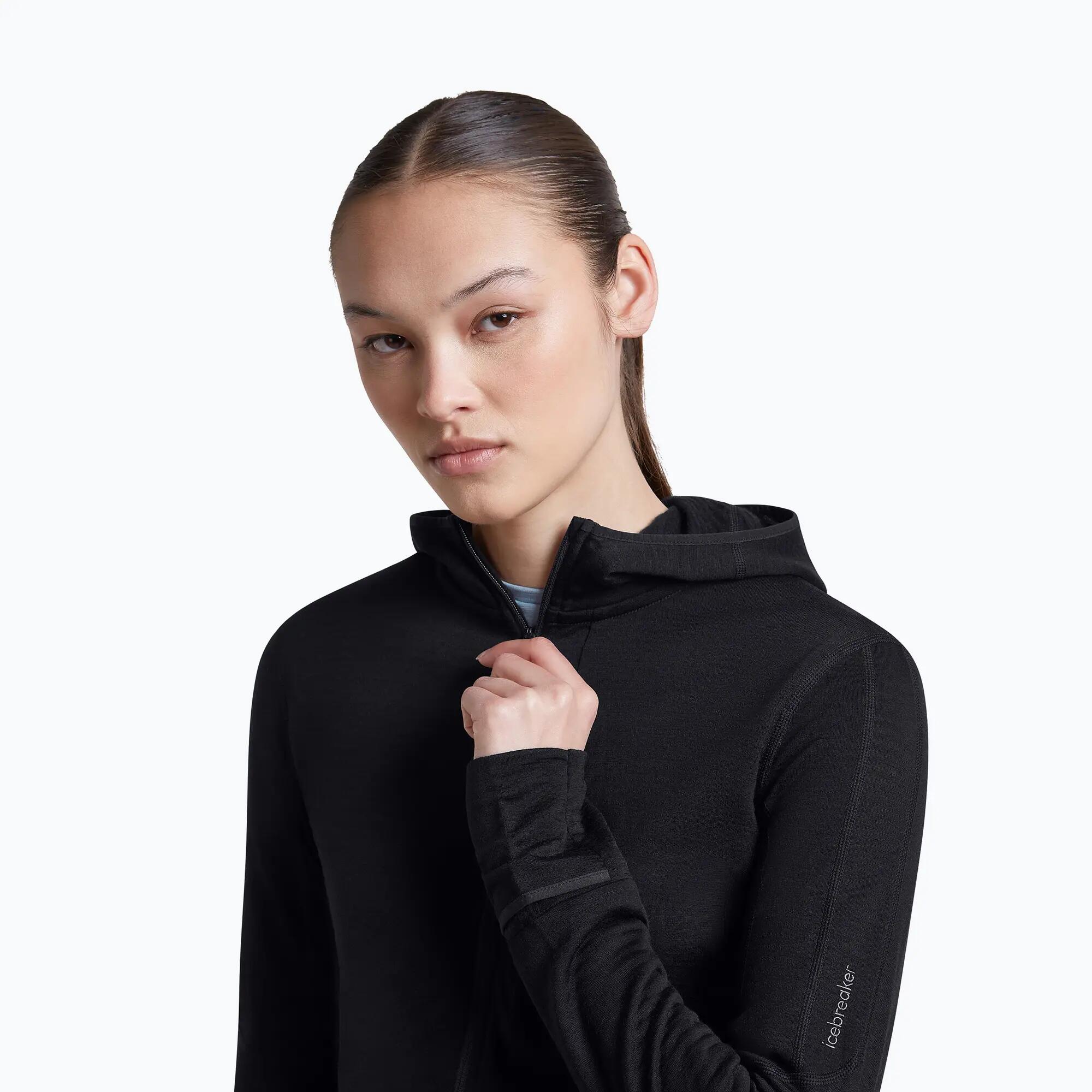 Icebreaker Damen Merino 200 Realfleece Descender Half Zip Trekking-Sweatshirt 7/7