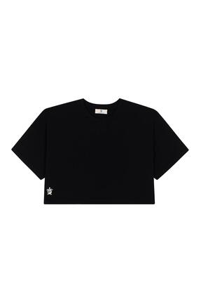 Crop top Bloom Pacifique en coton, coupe décontractée