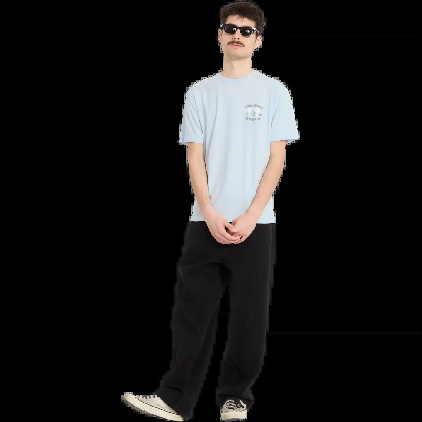 T-shirt Volcom 91 PALM BSC SST Bleu Clair 5/5