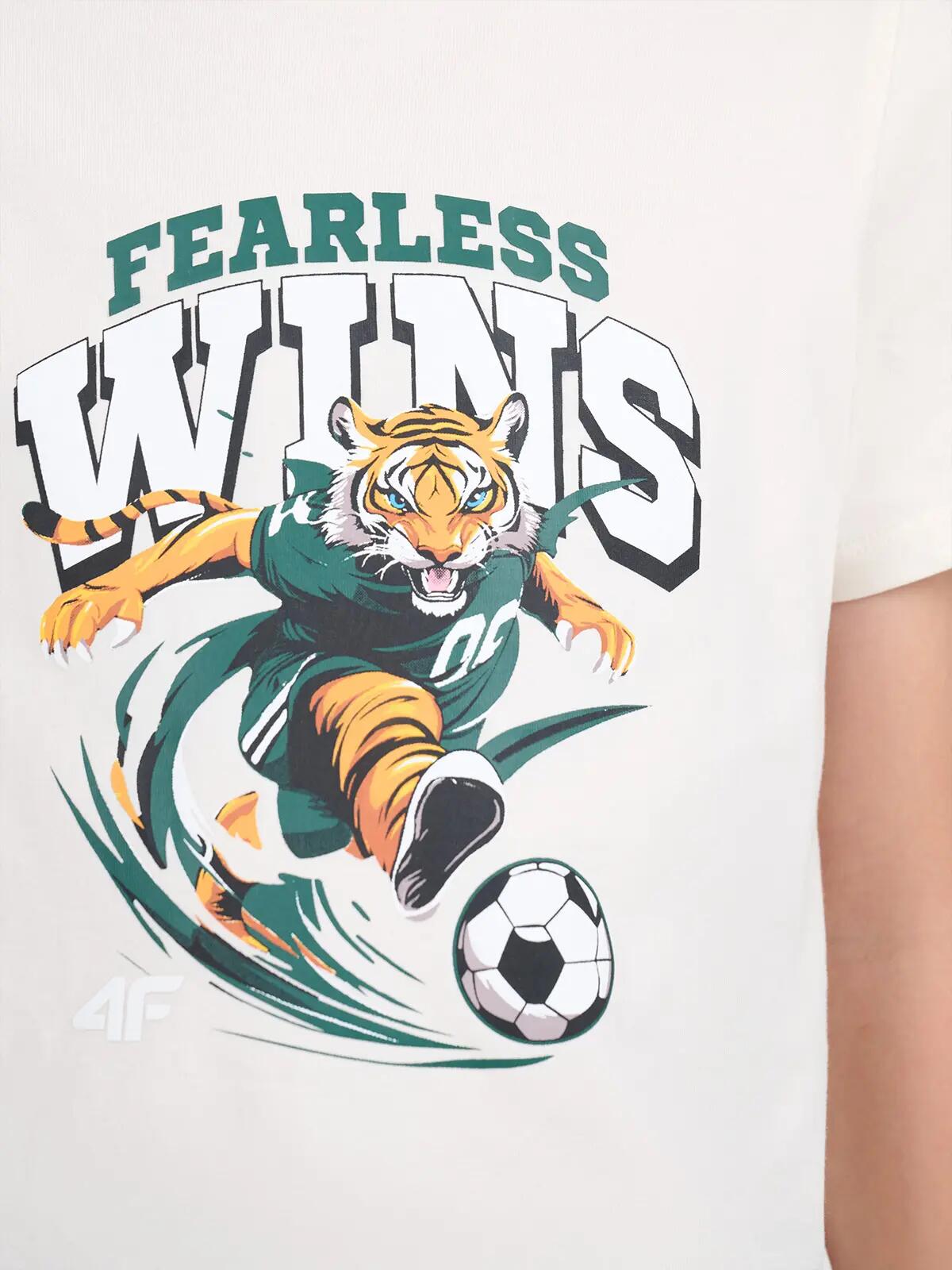 T-shirt bawełniany chłopięcy 4F 4FJWAW26TTSHM3513 3/3