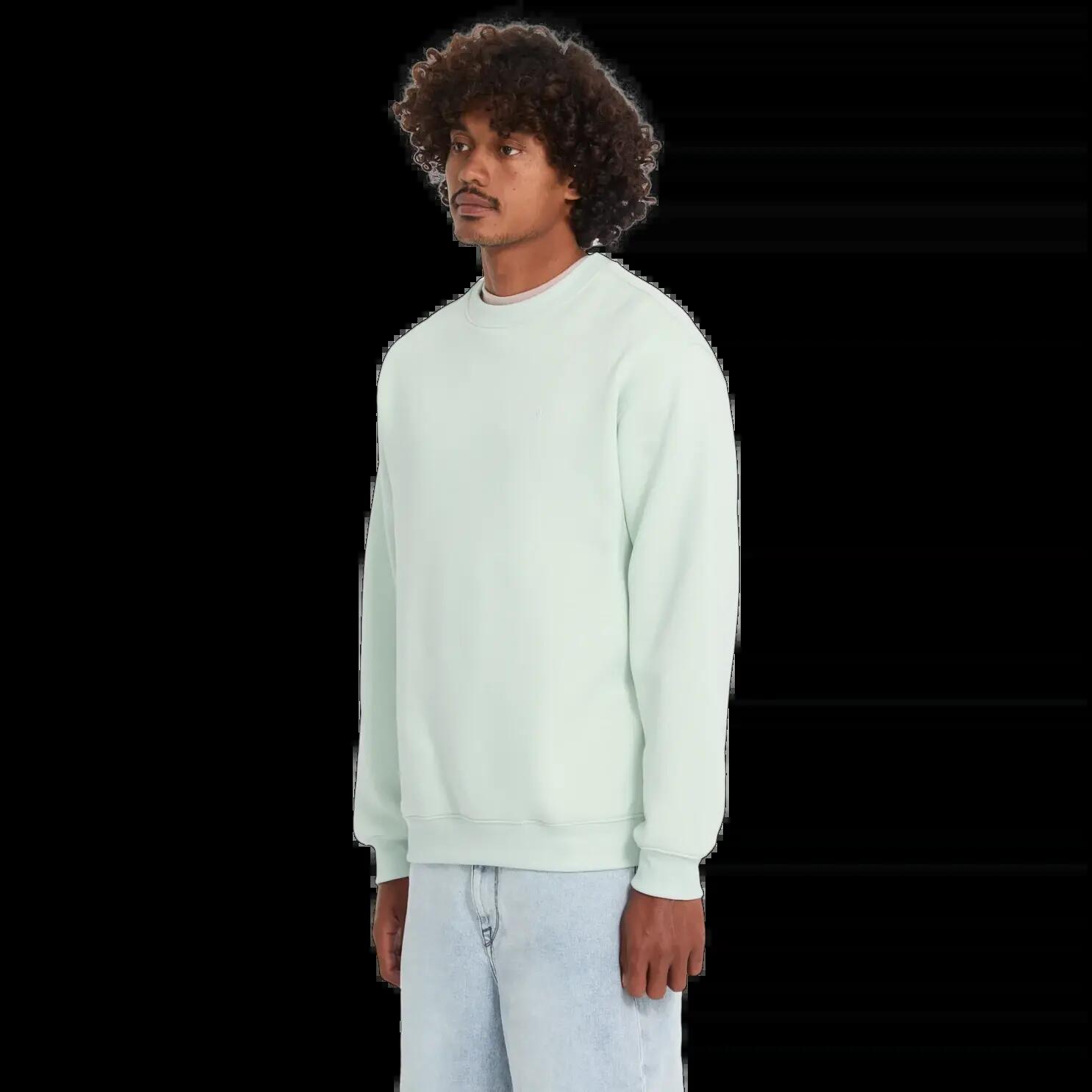 Volcom SINGLE STONE CREW Felpa Nera e Blu Chiaro 3/7