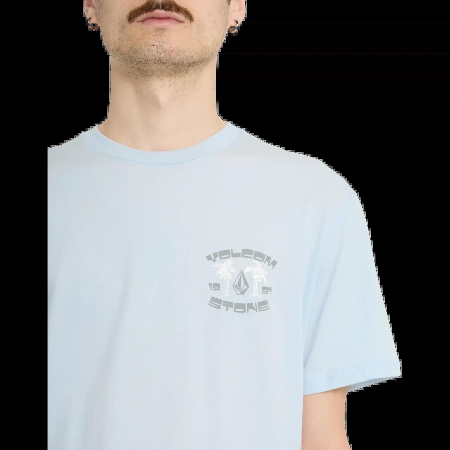 T-shirt Volcom 91 PALM BSC SST Bleu Clair 4/5