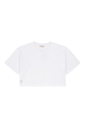 Crop top Bloom Pacifique en coton, coupe décontractée