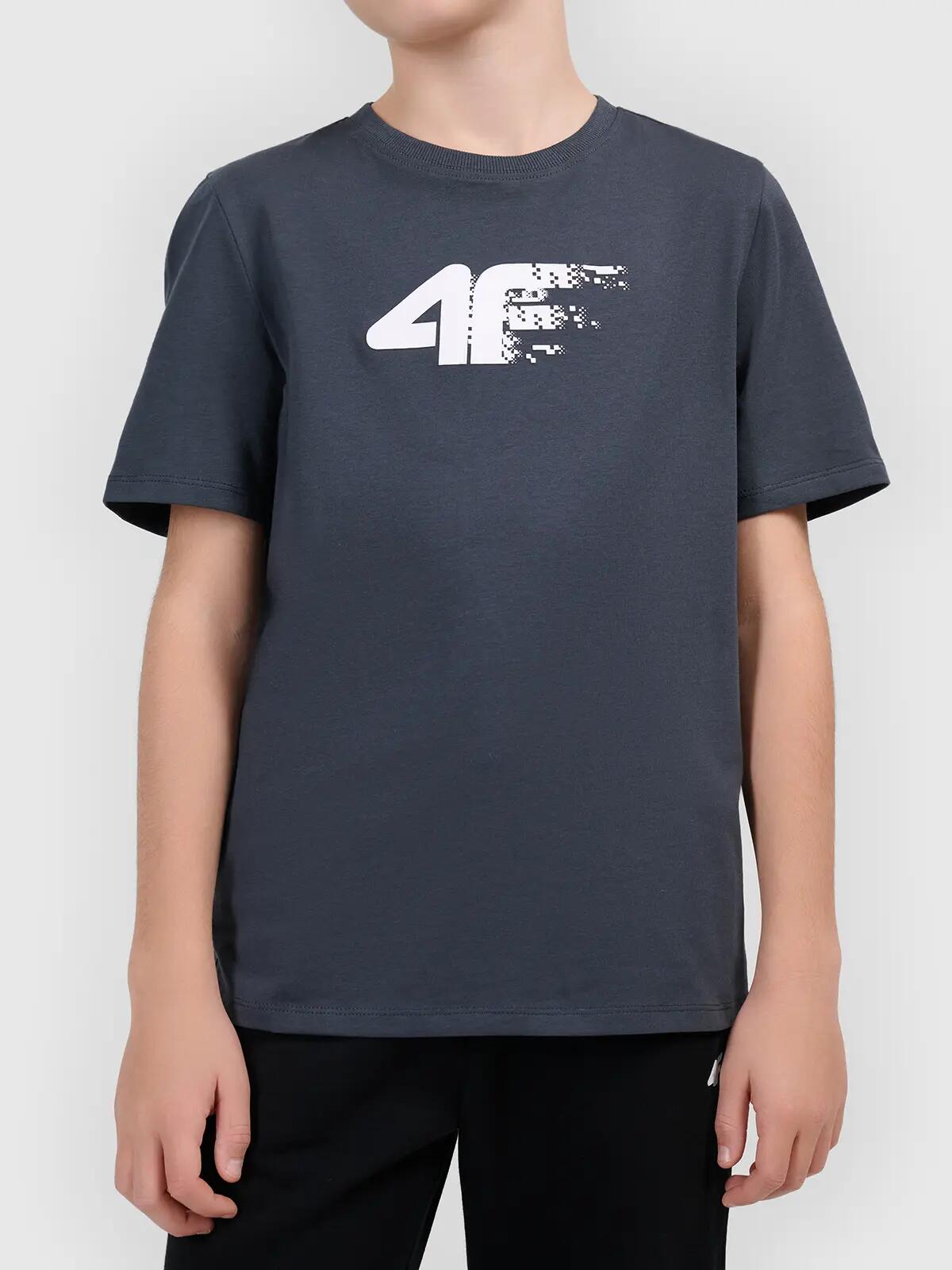 T-shirt bawełniany chłopięcy 4F 4FJWAW26TTSHM3515 3/4