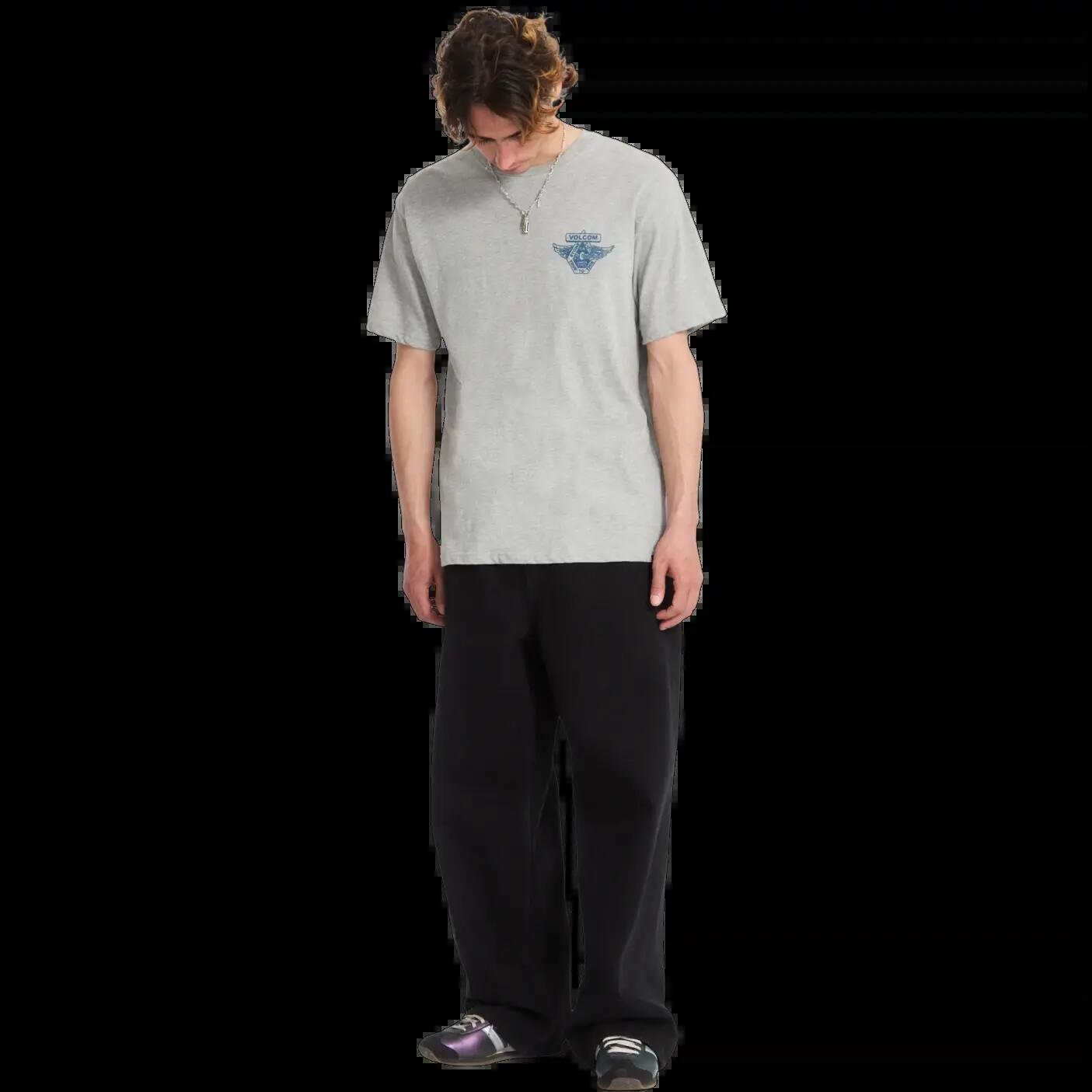T-shirt Volcom FREE WHEEL HTH SST Cinza Mesclado 5/5