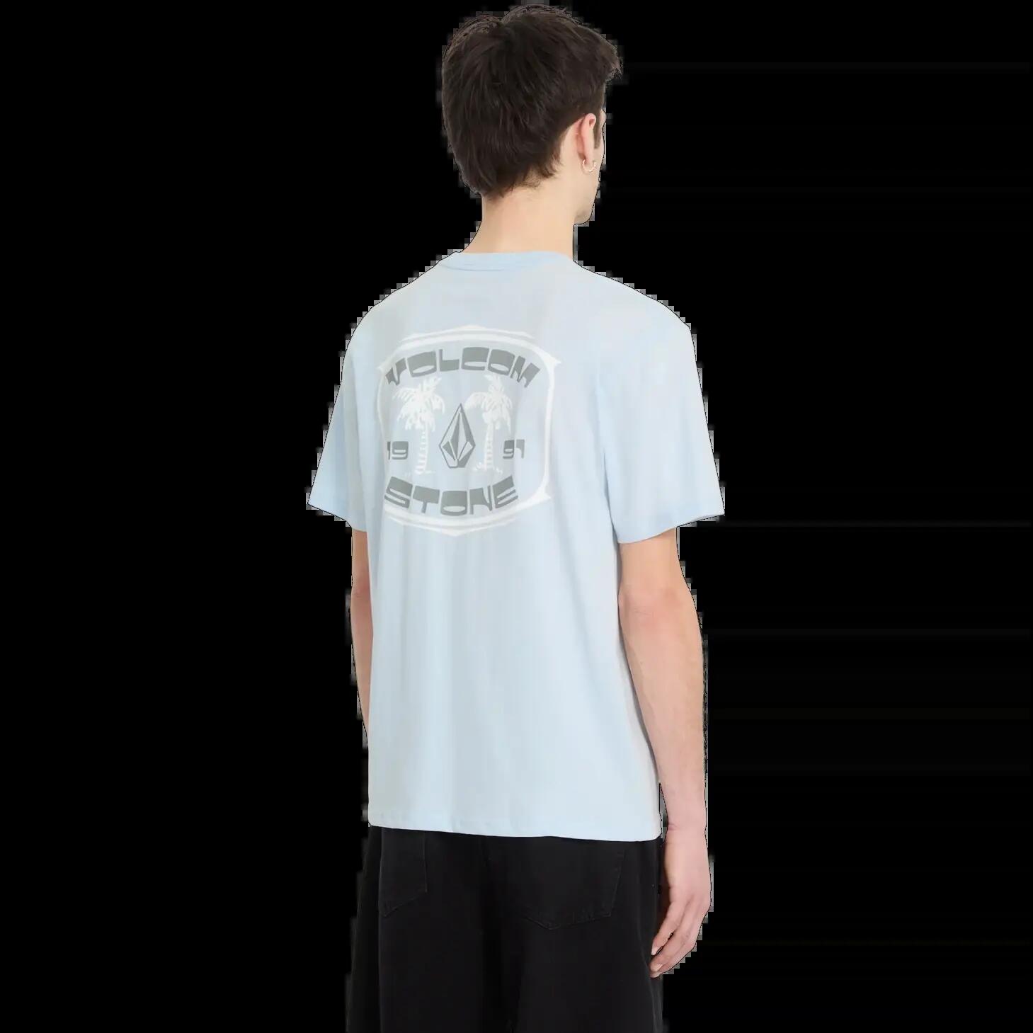 T-shirt Volcom 91 PALM BSC SST Bleu Clair 2/5