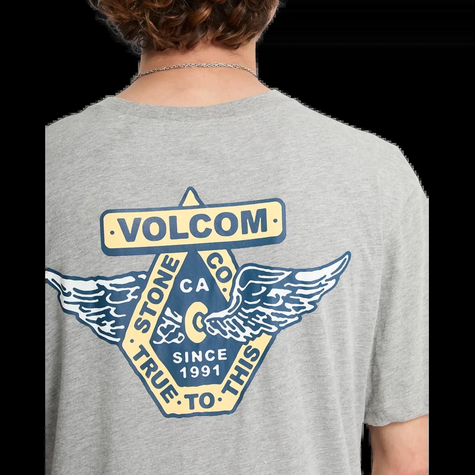T-shirt Volcom FREE WHEEL HTH SST Cinza Mesclado 4/5