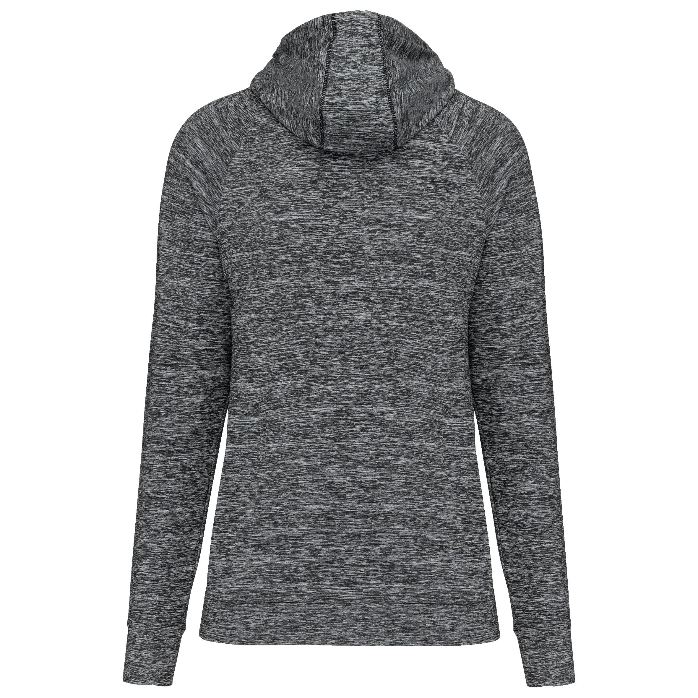 Sweat-shirt à capuche 1/4 zip sport unisexe - Sporty Grey Melange - XS 3/15