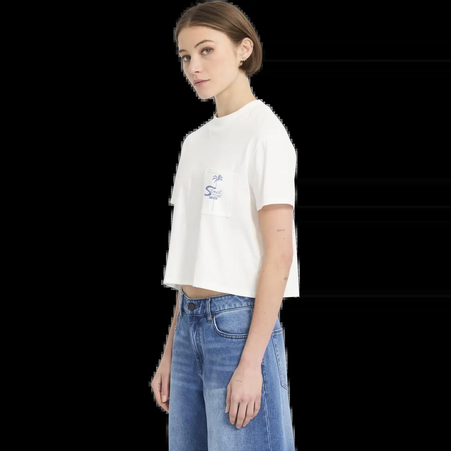 T-shirt Volcom Pocket Dial Branco Vintage 3/6