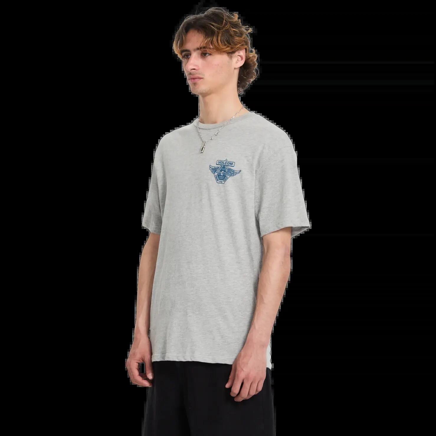 T-shirt Volcom FREE WHEEL HTH SST Cinza Mesclado 3/5