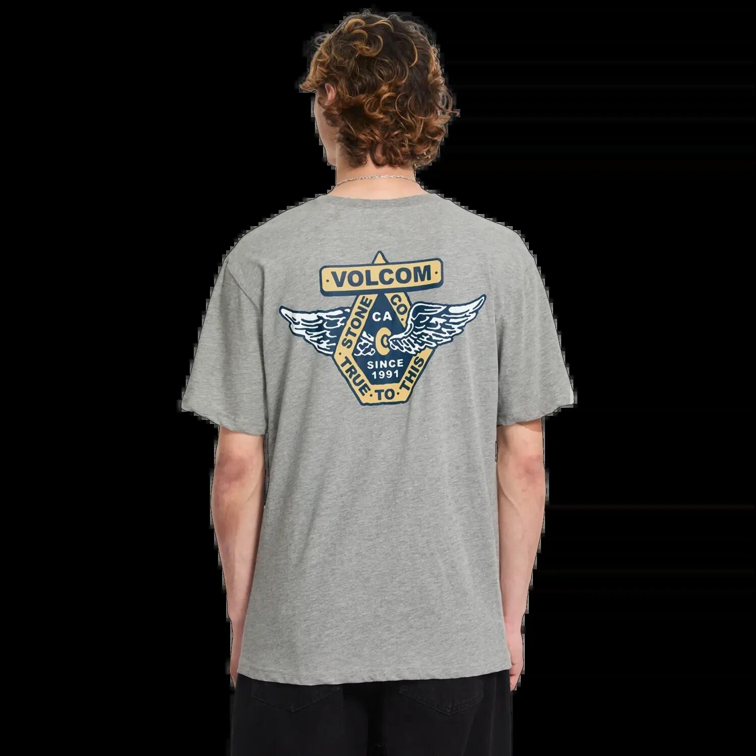 T-shirt Volcom FREE WHEEL HTH SST Cinza Mesclado 2/5