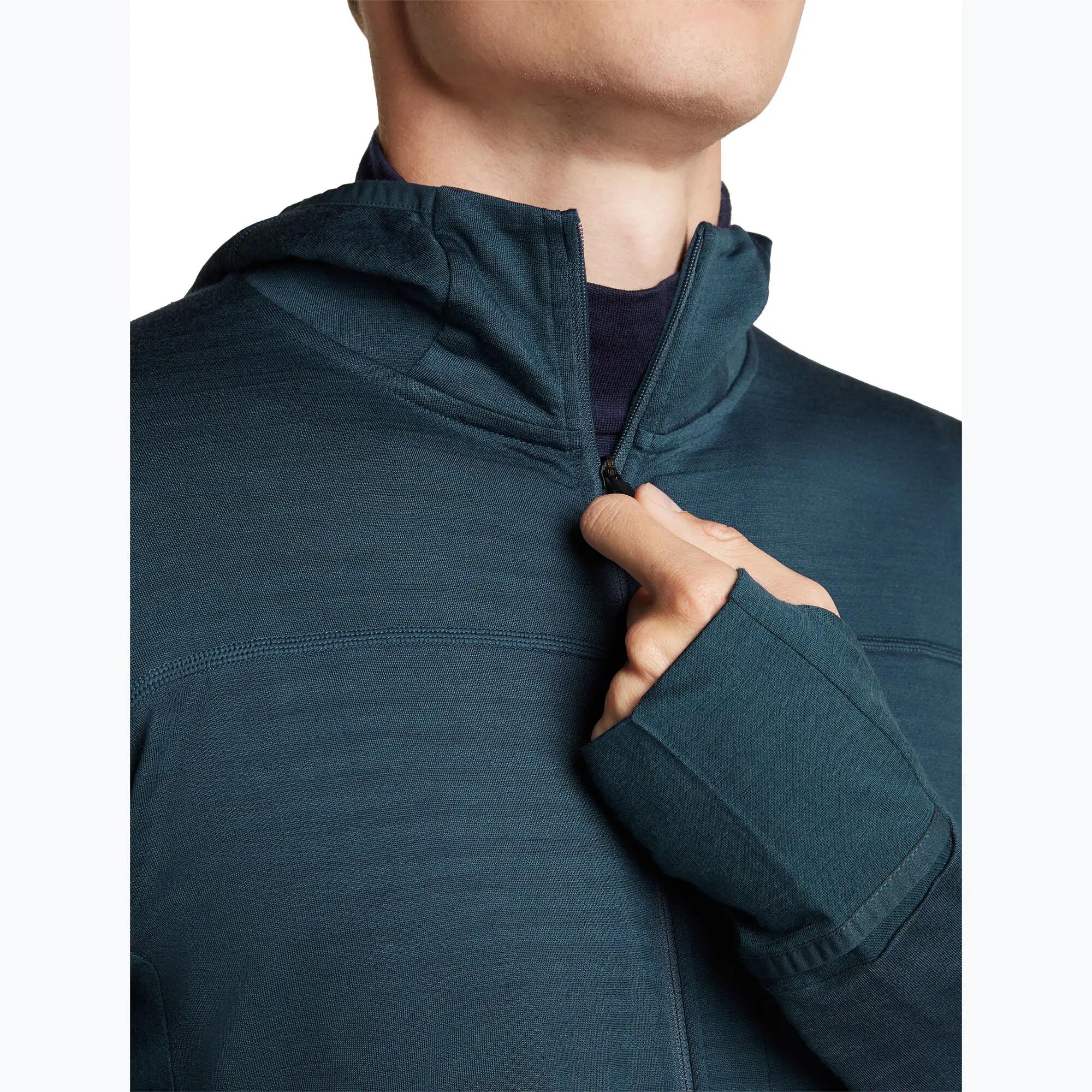 Casaco de trekking c/ capuz homem Icebreaker Merino 300 Realfleece Descender 7/7