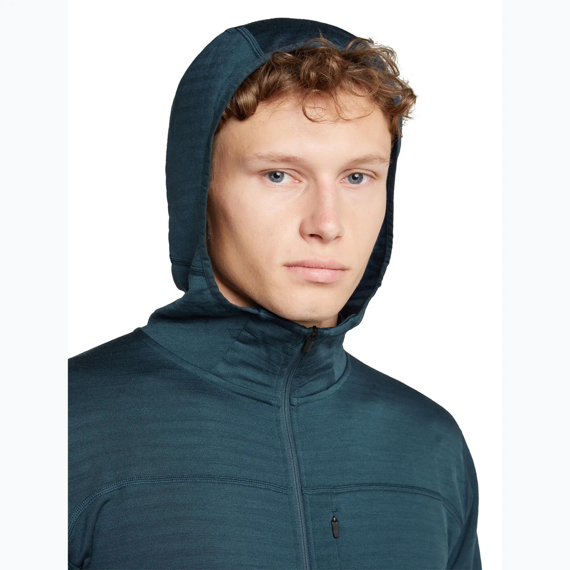 Casaco de trekking c/ capuz homem Icebreaker Merino 300 Realfleece Descender 6/7