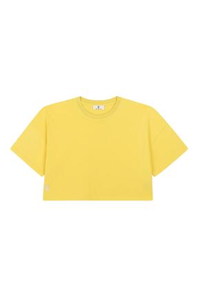 Crop top Bloom Pacifique en coton, coupe décontractée