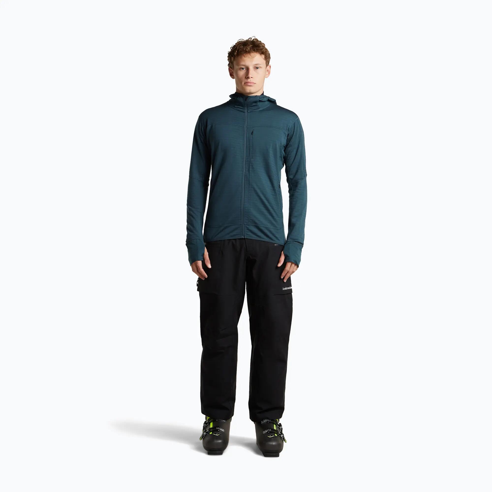 Casaco de trekking c/ capuz homem Icebreaker Merino 300 Realfleece Descender 4/7
