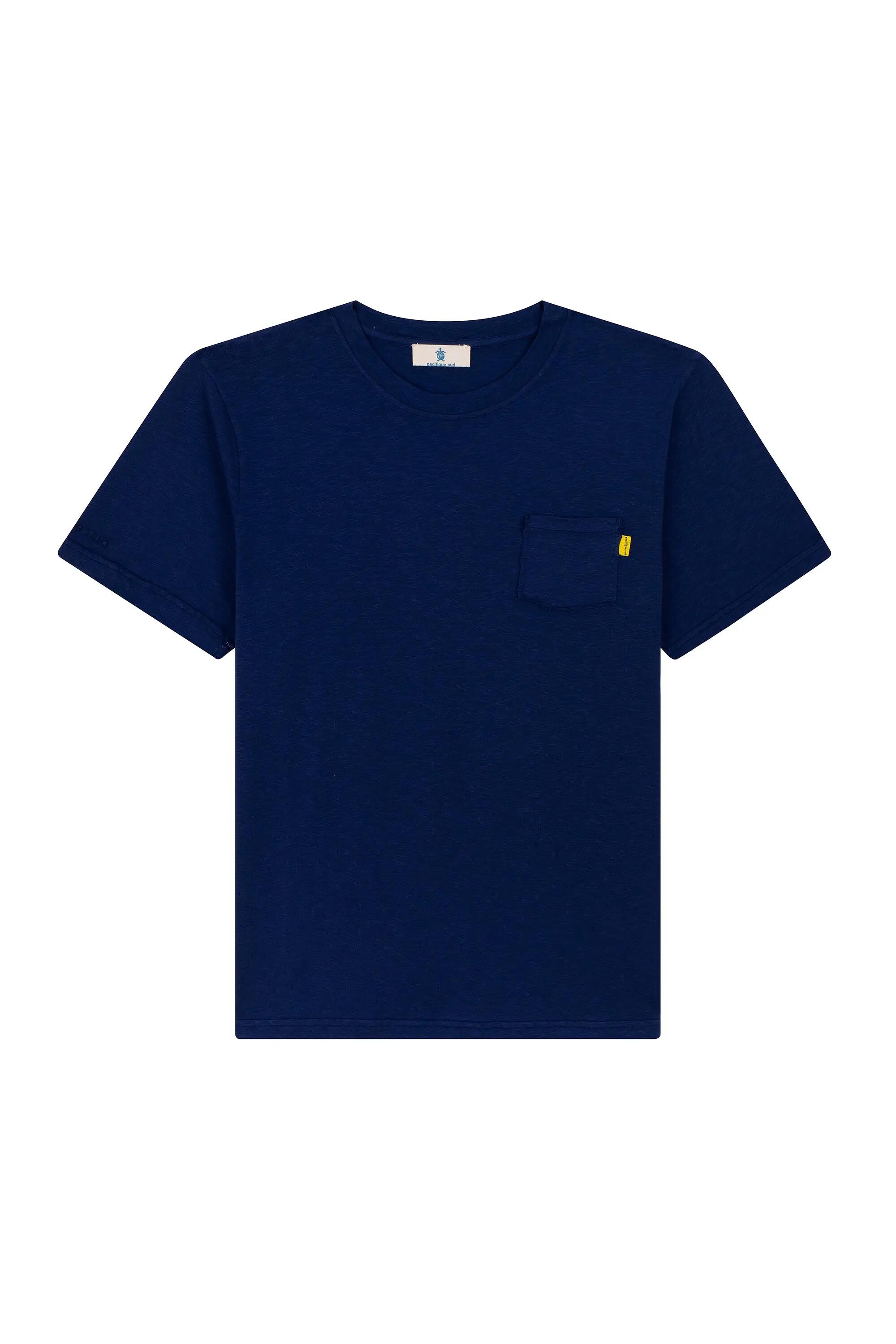 T-shirt - surf - unisexe - coton, poche et broderie - Pacific - bleu marine 2/15