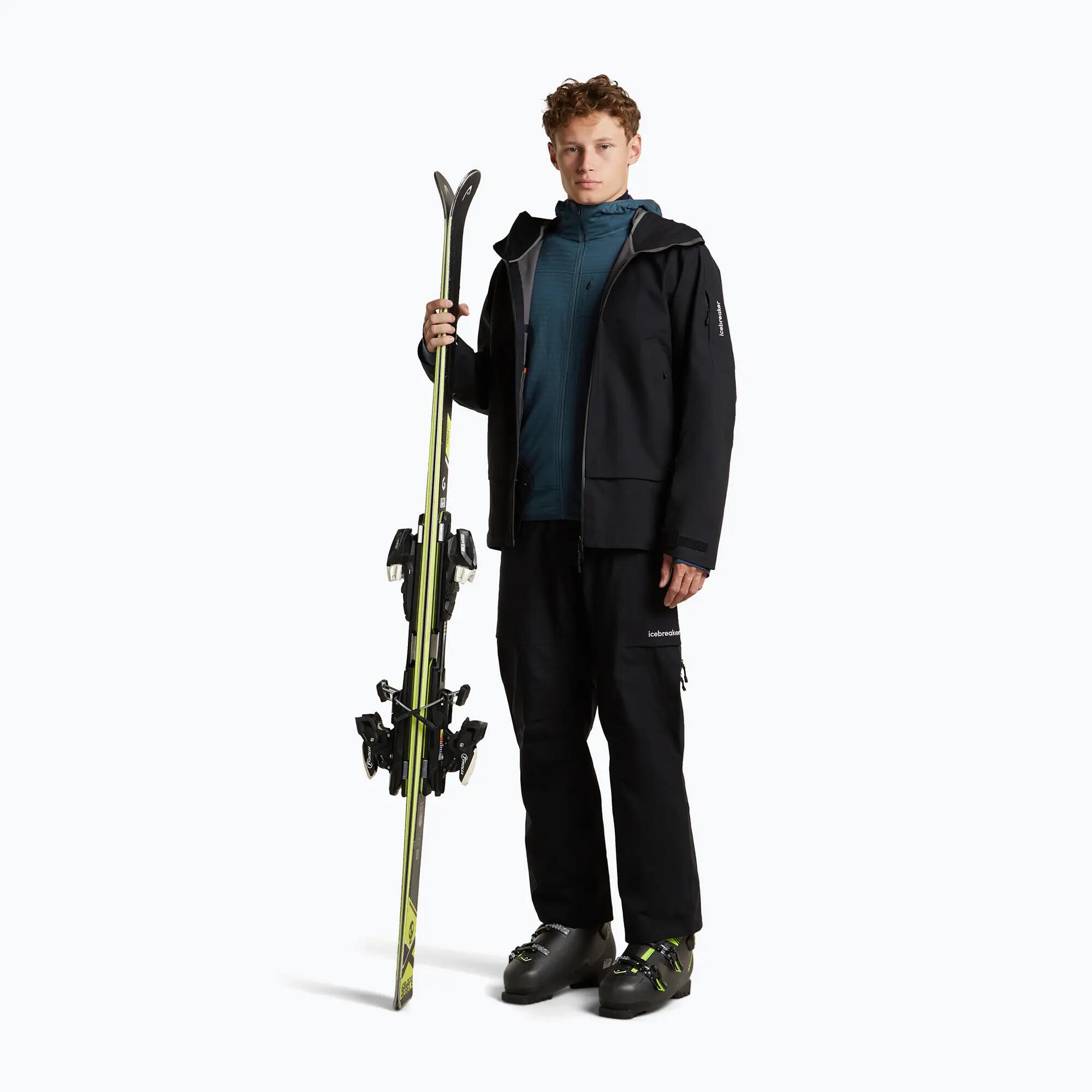 Casaco de trekking c/ capuz homem Icebreaker Merino 300 Realfleece Descender 2/7