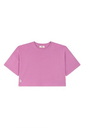 Crop top Bloom Pacifique en coton, coupe décontractée