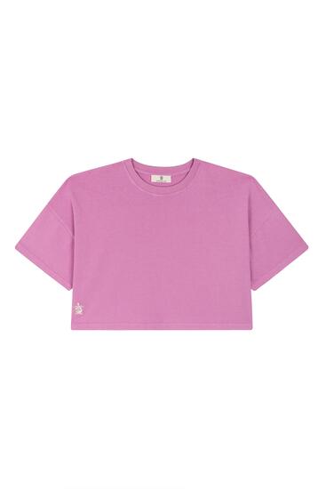 Crop top Bloom Pacifique en coton, coupe décontractée