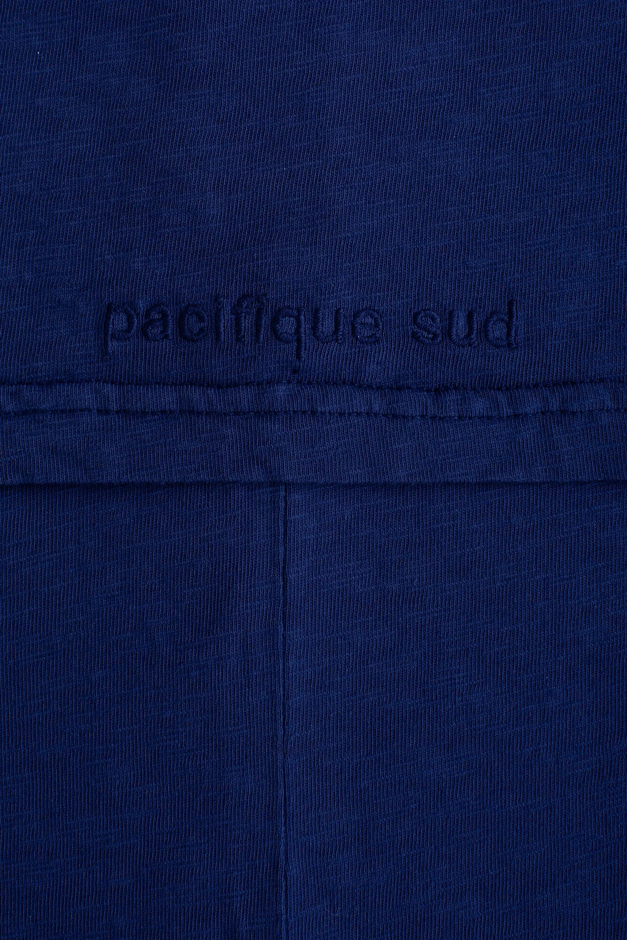T-shirt - surf - unisexe - coton, poche et broderie - Pacific - bleu marine 12/15