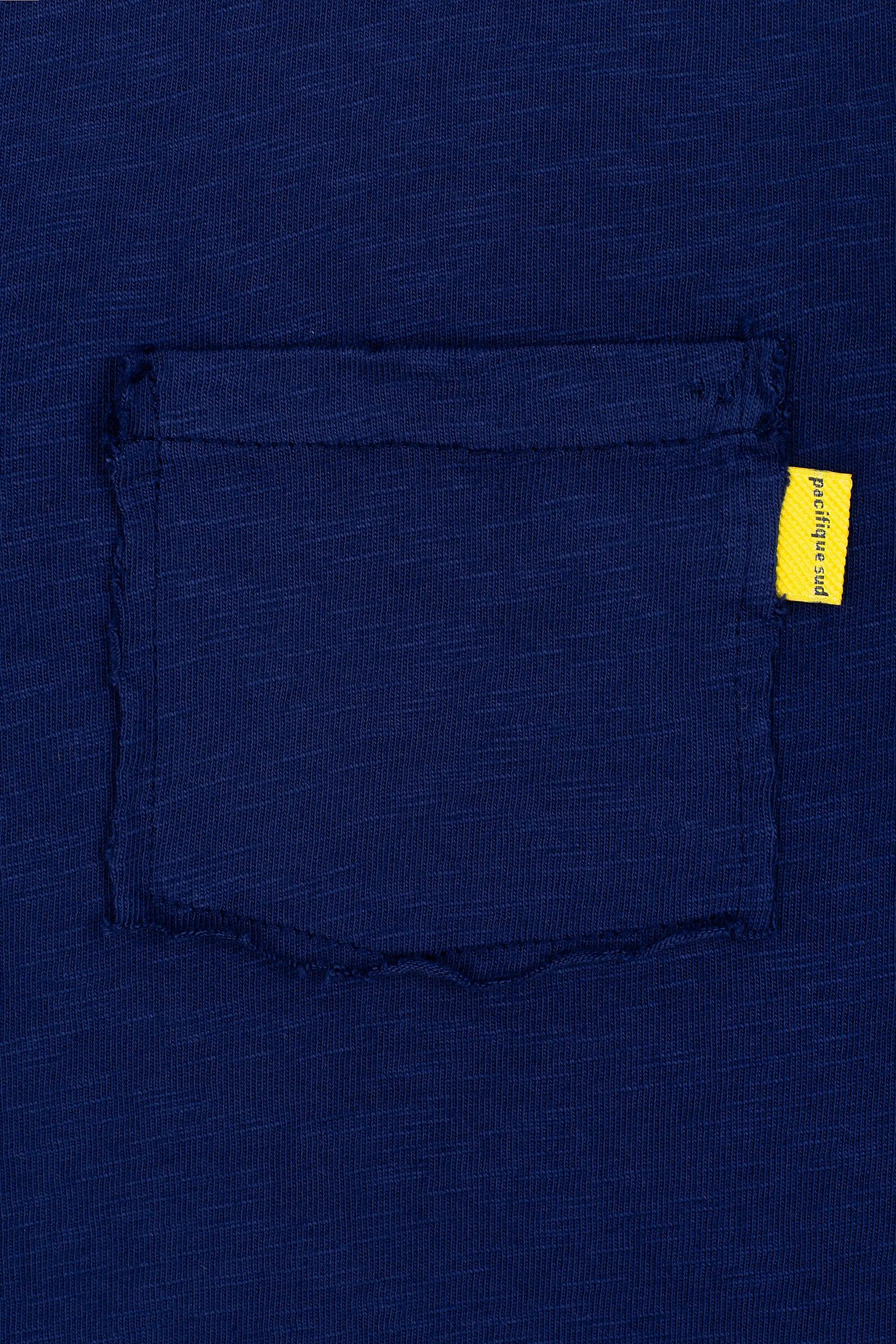 T-shirt - surf - unisexe - coton, poche et broderie - Pacific - bleu marine 11/15
