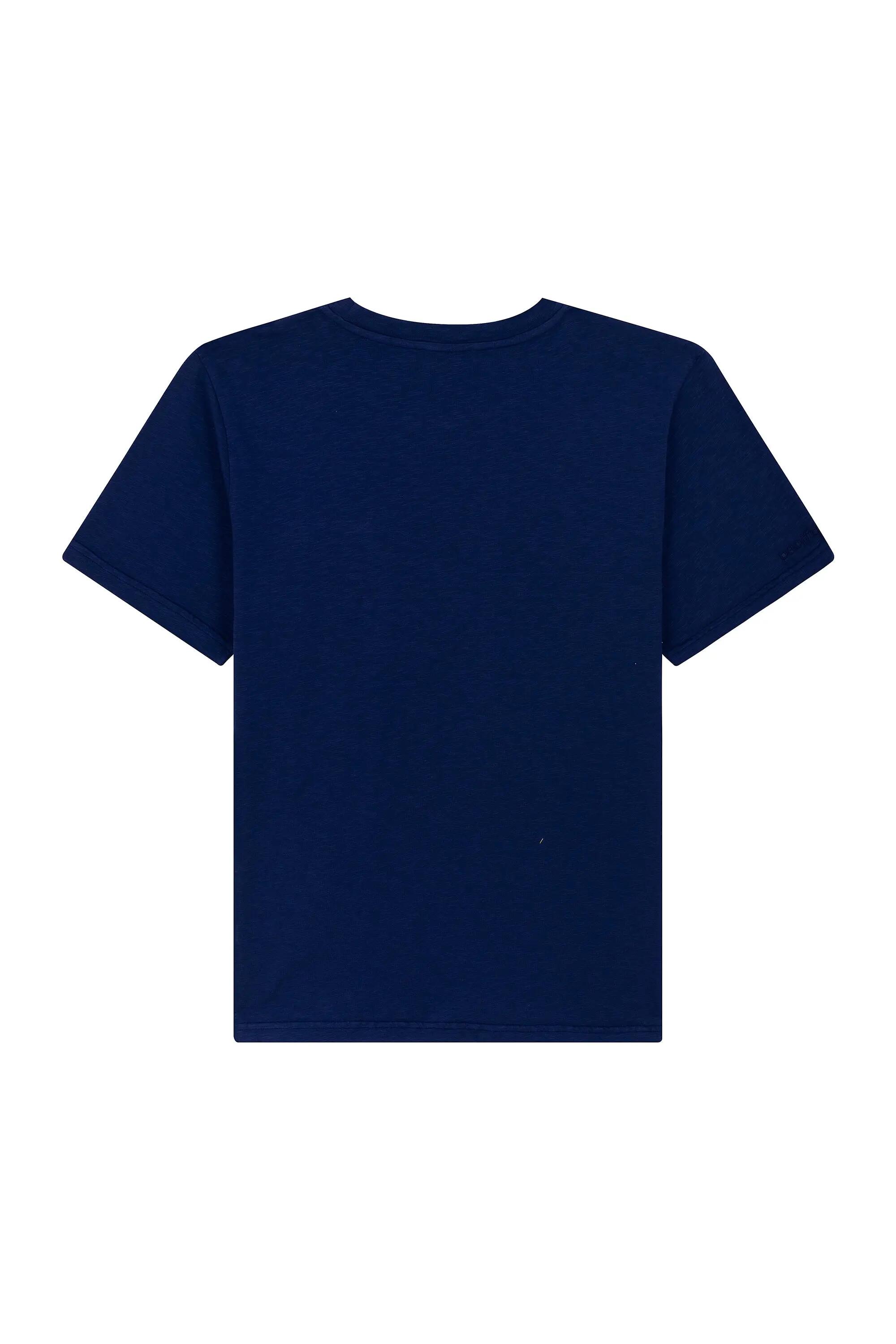 T-shirt - surf - unisexe - coton, poche et broderie - Pacific - bleu marine 10/15