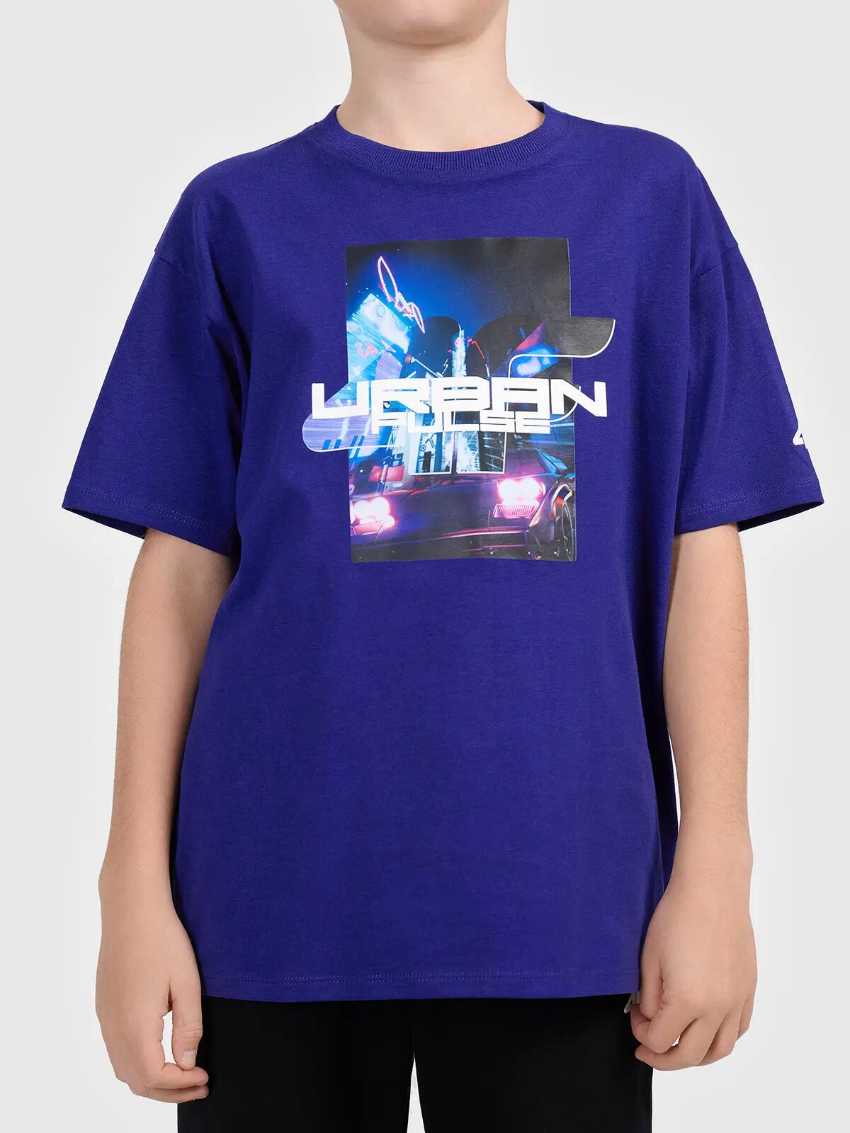 T-shirt bawełniany chłopięcy 4F 4FJWAW26TTSHM3516 4/5