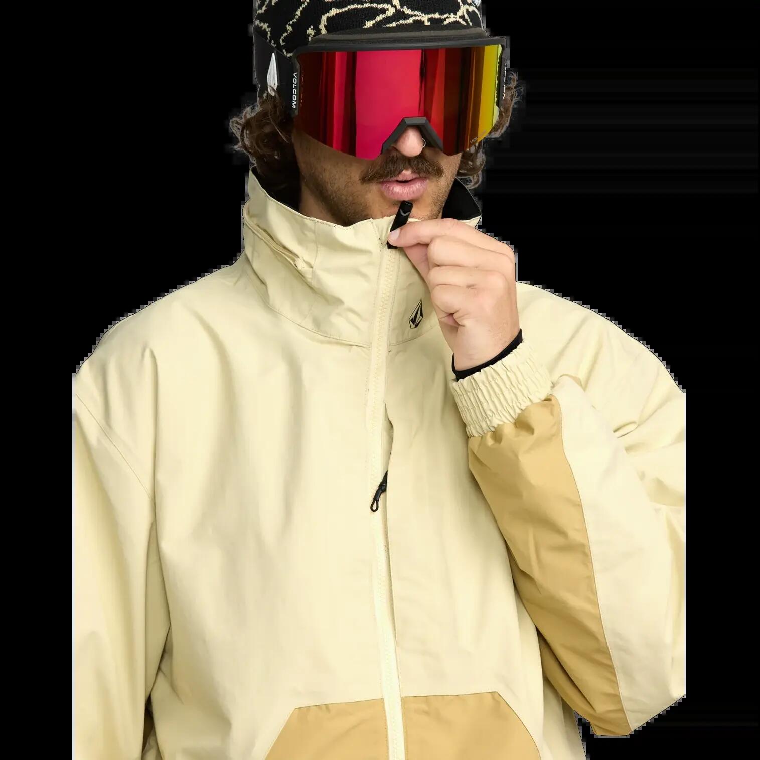 Casaco de snowboard Volcom Longo GORE-TEX Bege 6/8