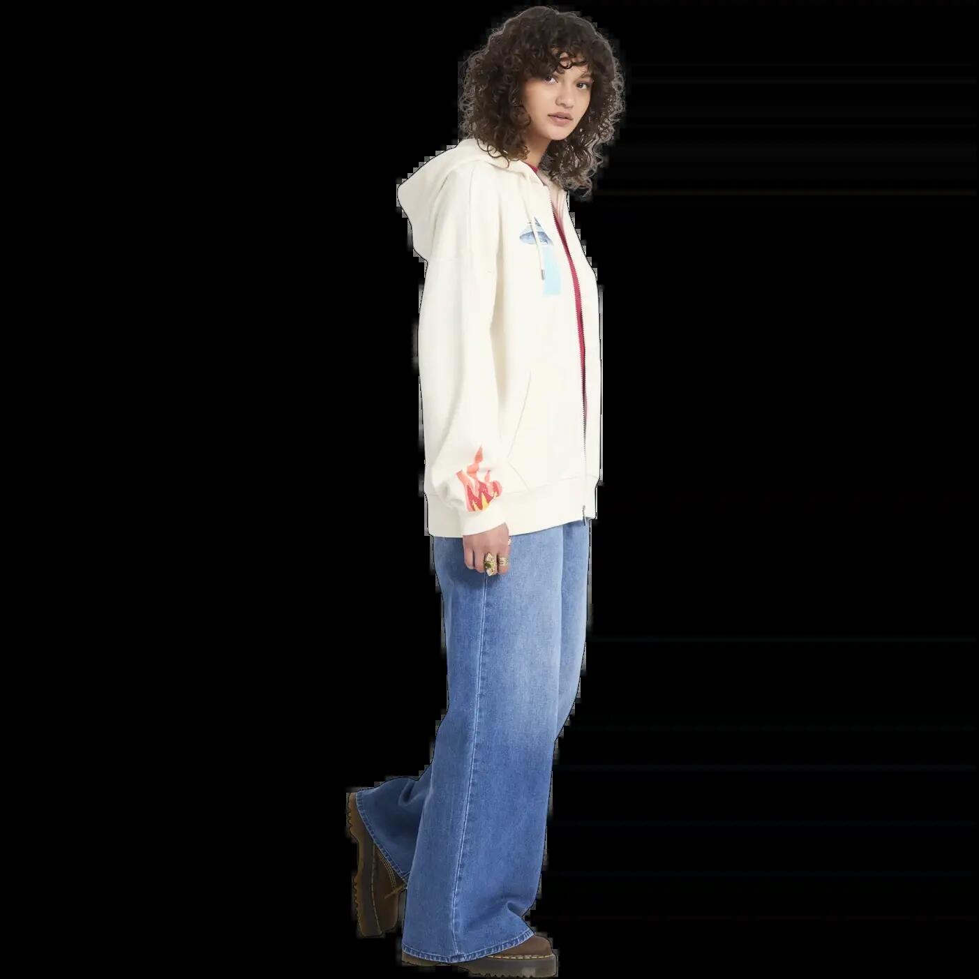 Sudadera con capucha y cremallera Volcom FA MICKEY MASON ZIP FLEECE Blanco 6/7