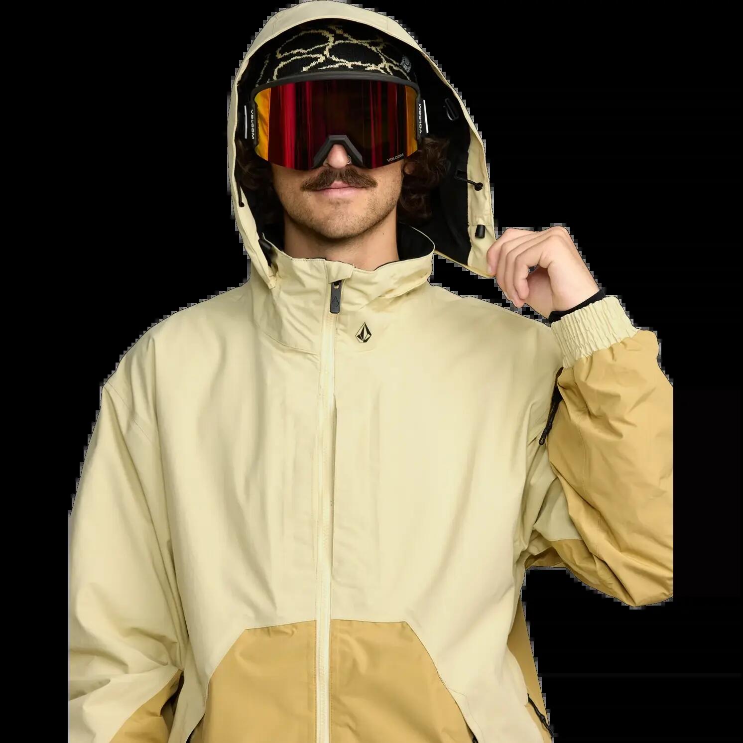 Casaco de snowboard Volcom Longo GORE-TEX Bege 5/8
