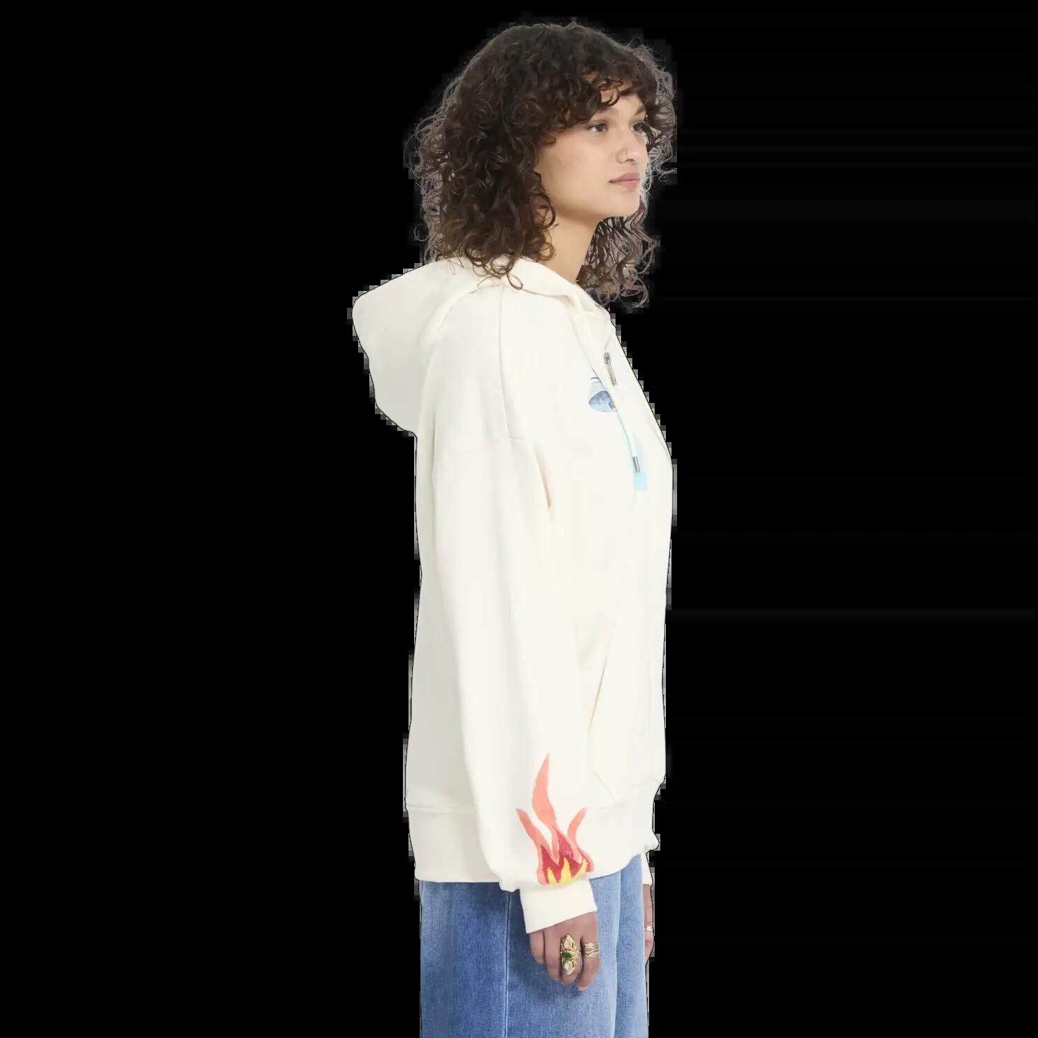 Sudadera con capucha y cremallera Volcom FA MICKEY MASON ZIP FLEECE Blanco 5/7