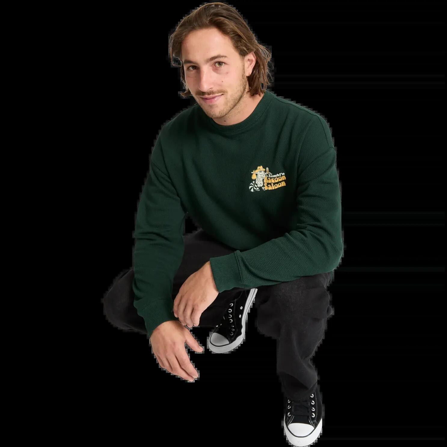 Sweatshirt Volcom Racoon Verde Oliva 5/7