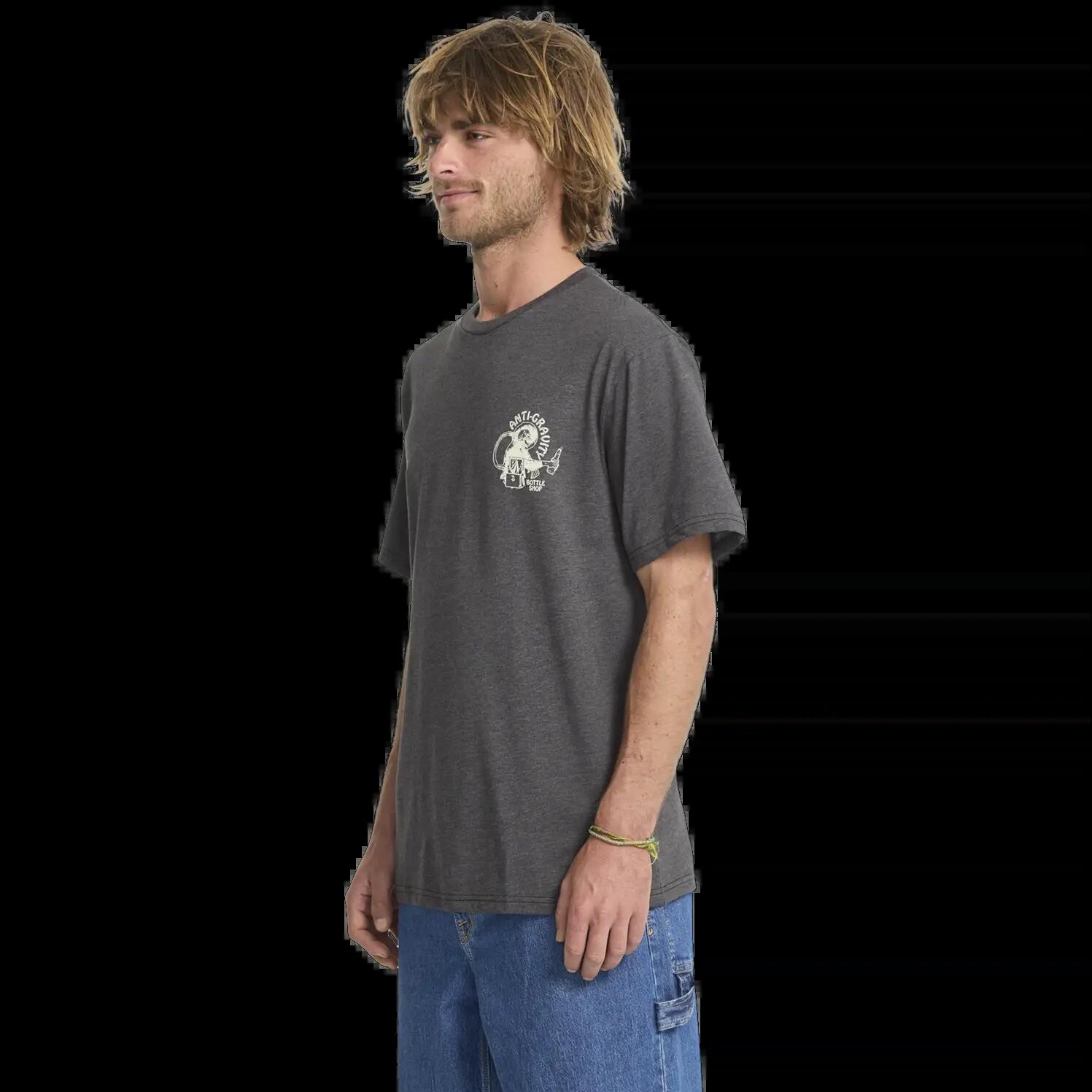 Camiseta Volcom Anti Gravity Negro Jaspeado Cosmic Azul 6/7