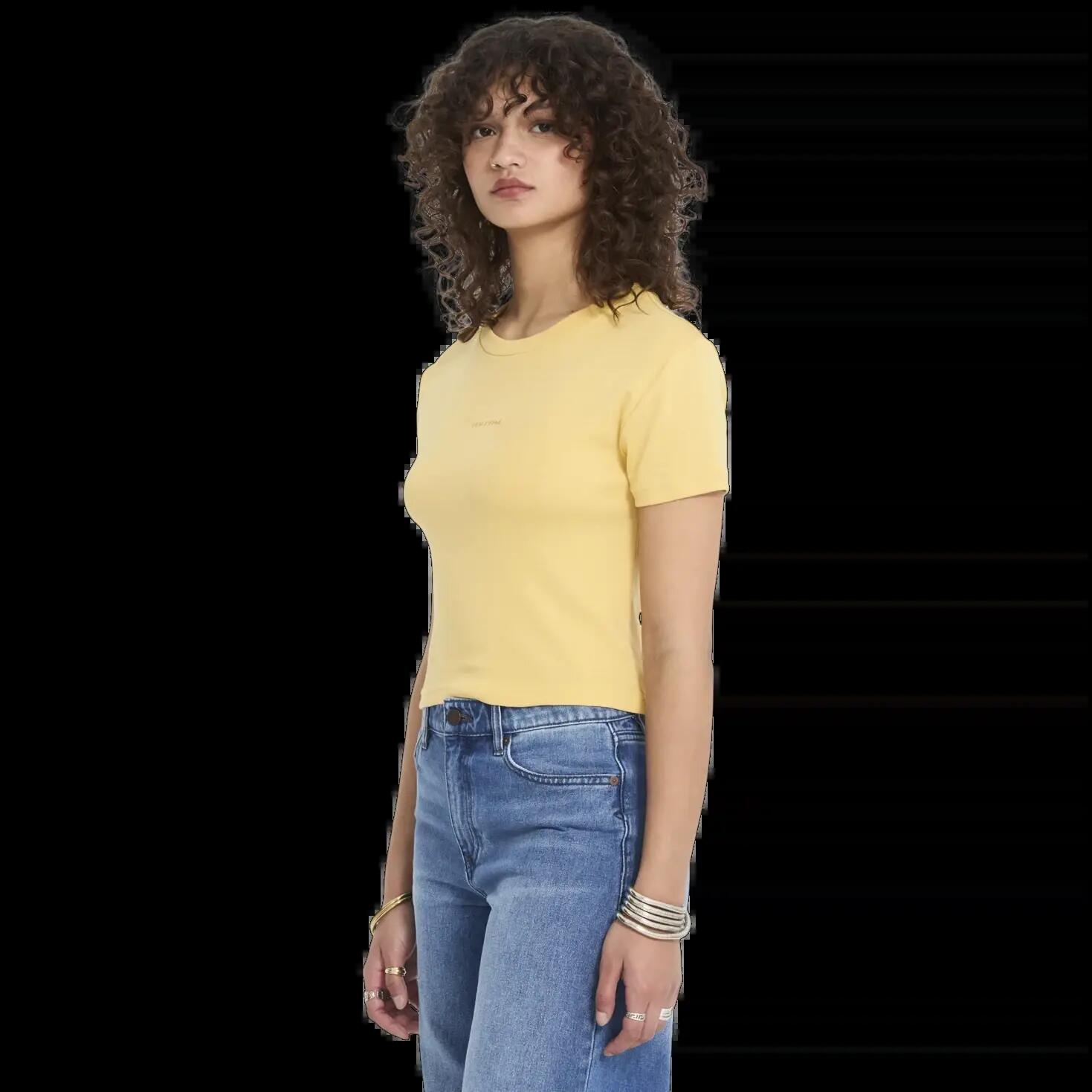 Camiseta Volcom VOLCOMSTONE TIGHT CROP Naranja 3/5