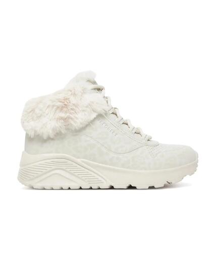 Chaussures pour Fille Skechers Uno lite Beige.