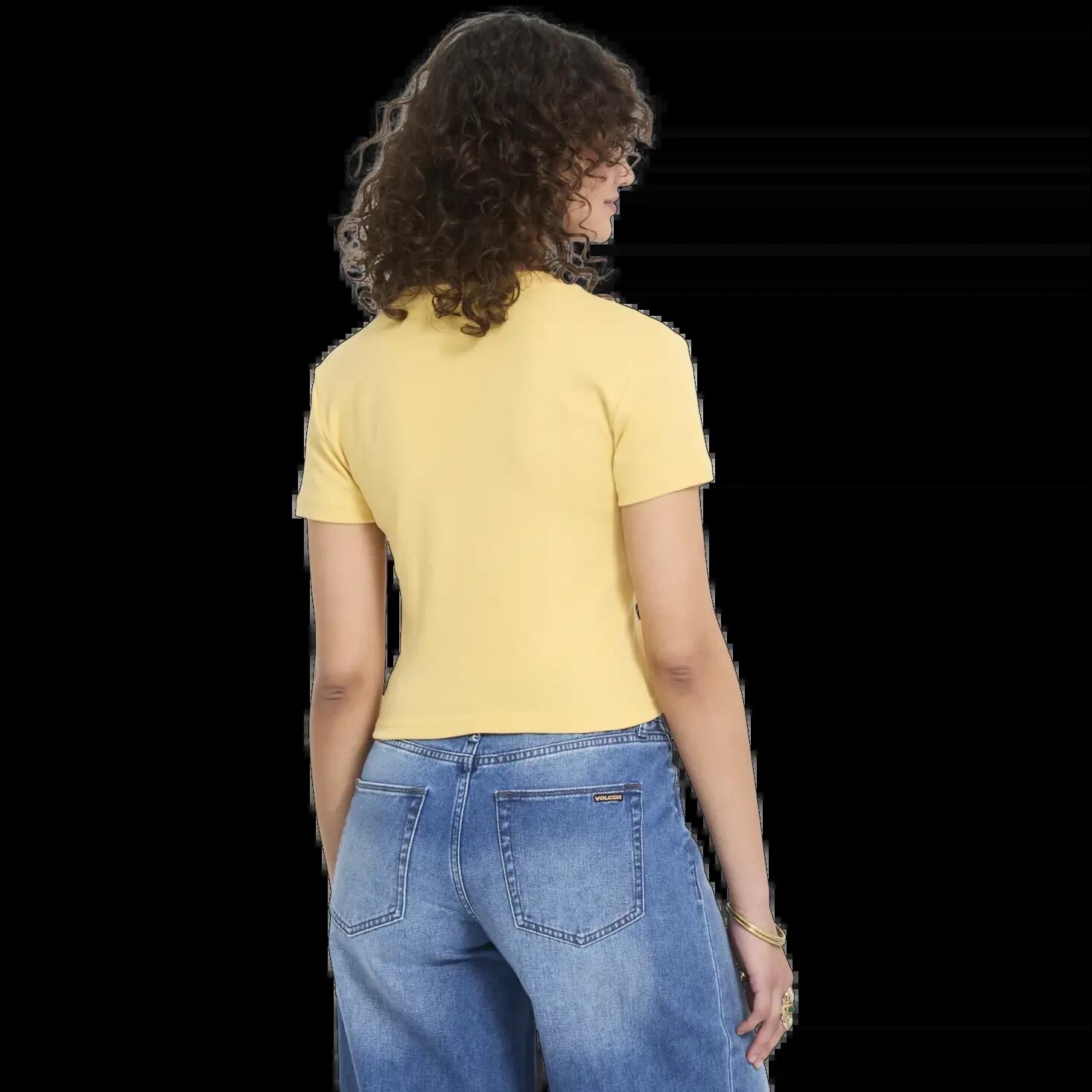 Camiseta Volcom VOLCOMSTONE TIGHT CROP Naranja 2/5