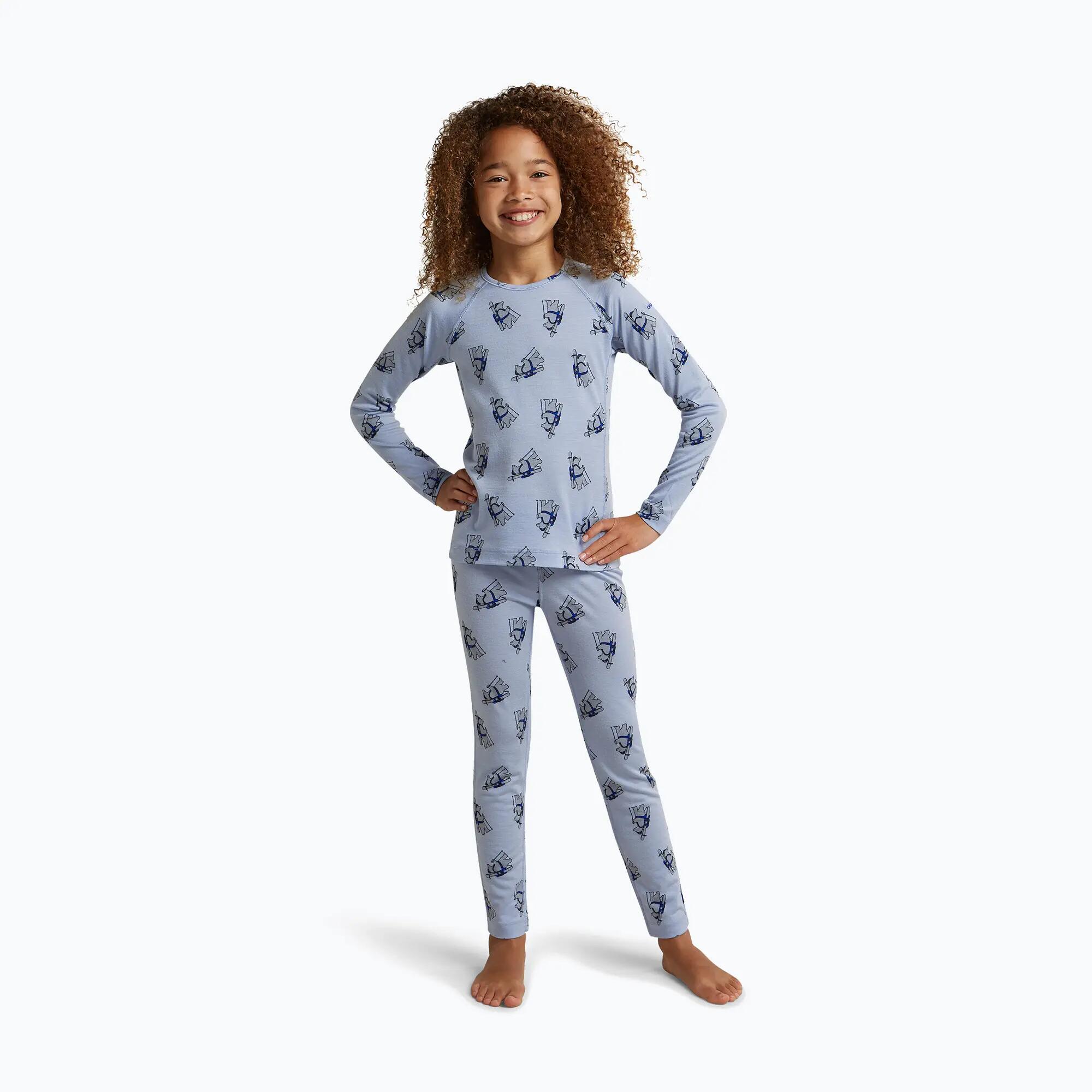 Bluza termoaktywna dziecięca Icebreaker Merino 200 Oasis Crewe Bear Tour Zinc 5/7