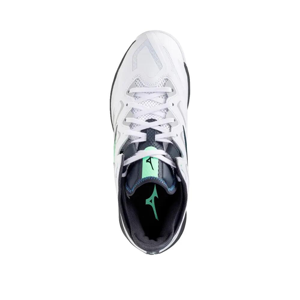 Buty do tenisa stołowego Mizuno Wave Medal Neo Białe/Neomint/Indiaink 5/5