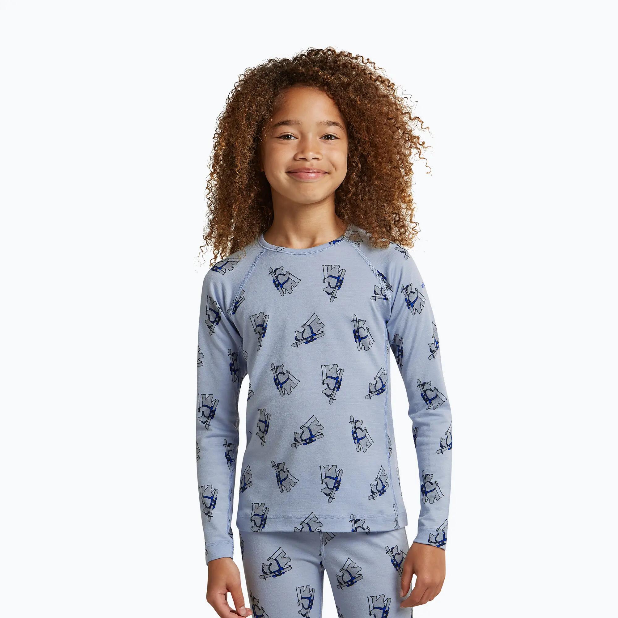 Bluza termoaktywna dziecięca Icebreaker Merino 200 Oasis Crewe Bear Tour Zinc 4/7