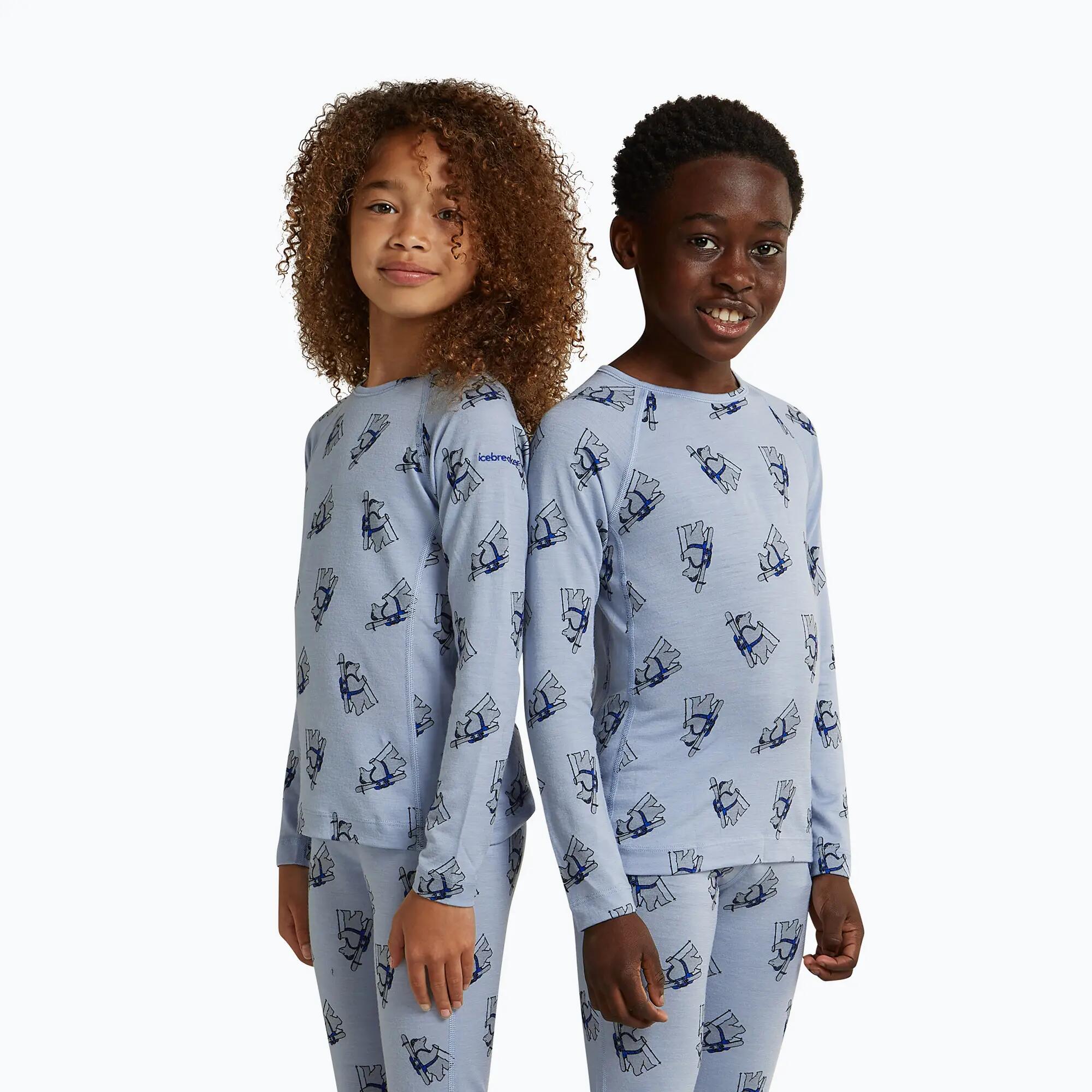 Bluza termoaktywna dziecięca Icebreaker Merino 200 Oasis Crewe Bear Tour Zinc 2/7