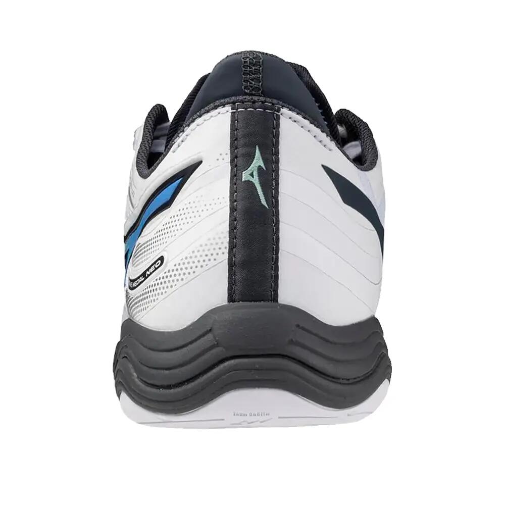 Buty do tenisa stołowego Mizuno Wave Medal Neo Białe/Neomint/Indiaink 3/5