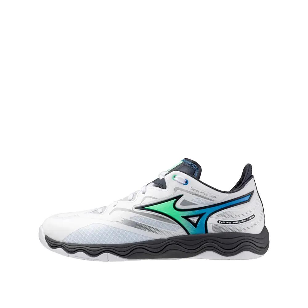 Buty do tenisa stołowego Mizuno Wave Medal Neo Białe/Neomint/Indiaink 2/5