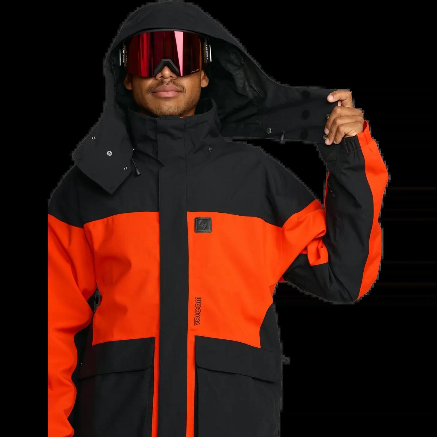 Casaco de snowboard com capuz Volcom Kleveland Laranja 6/8