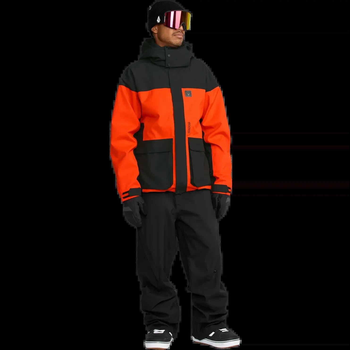 Casaco de snowboard com capuz Volcom Kleveland Laranja 3/8