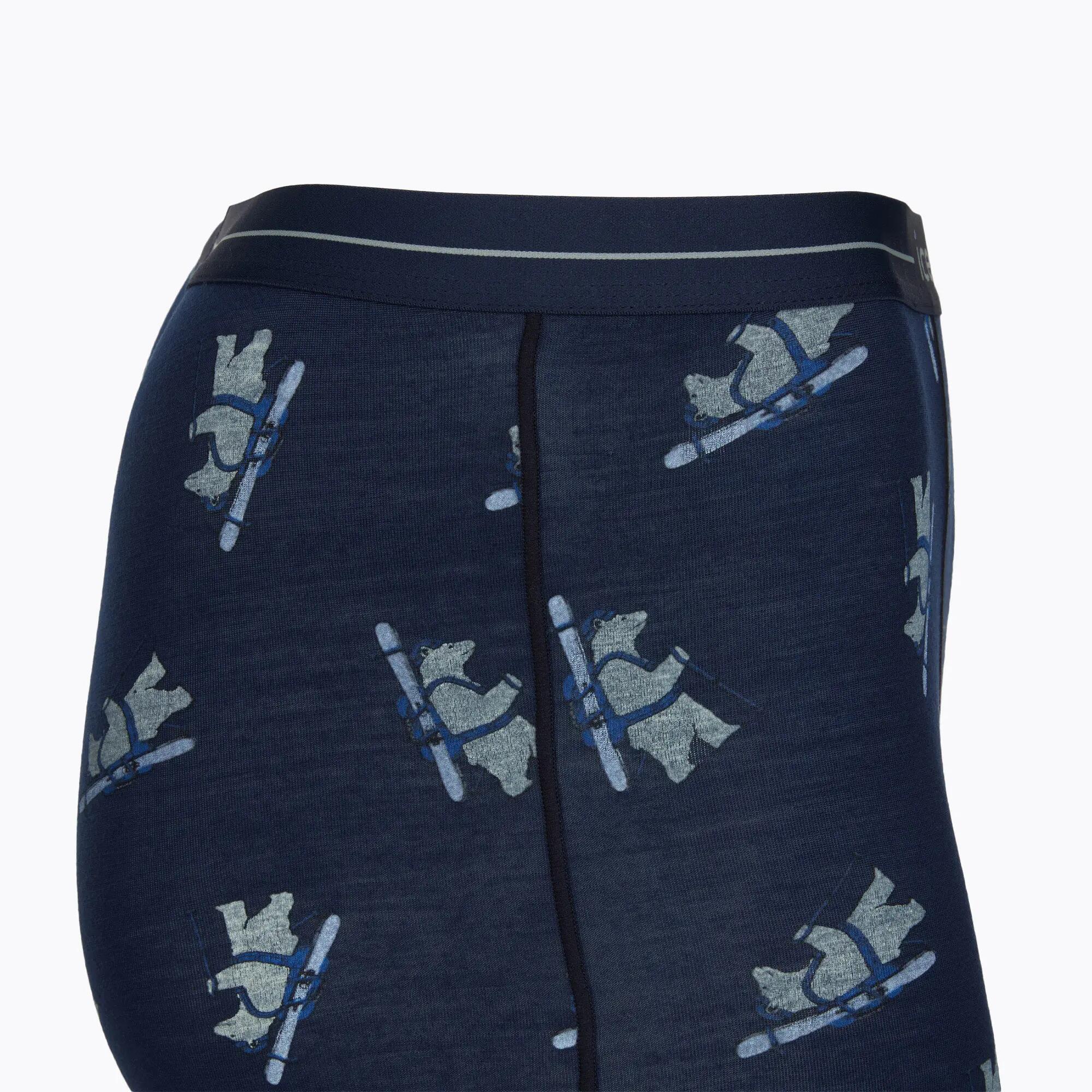 Boxer thermoactif homme Icebreaker Merino 150 Anatomica BearTour AOP Boxers 3/4