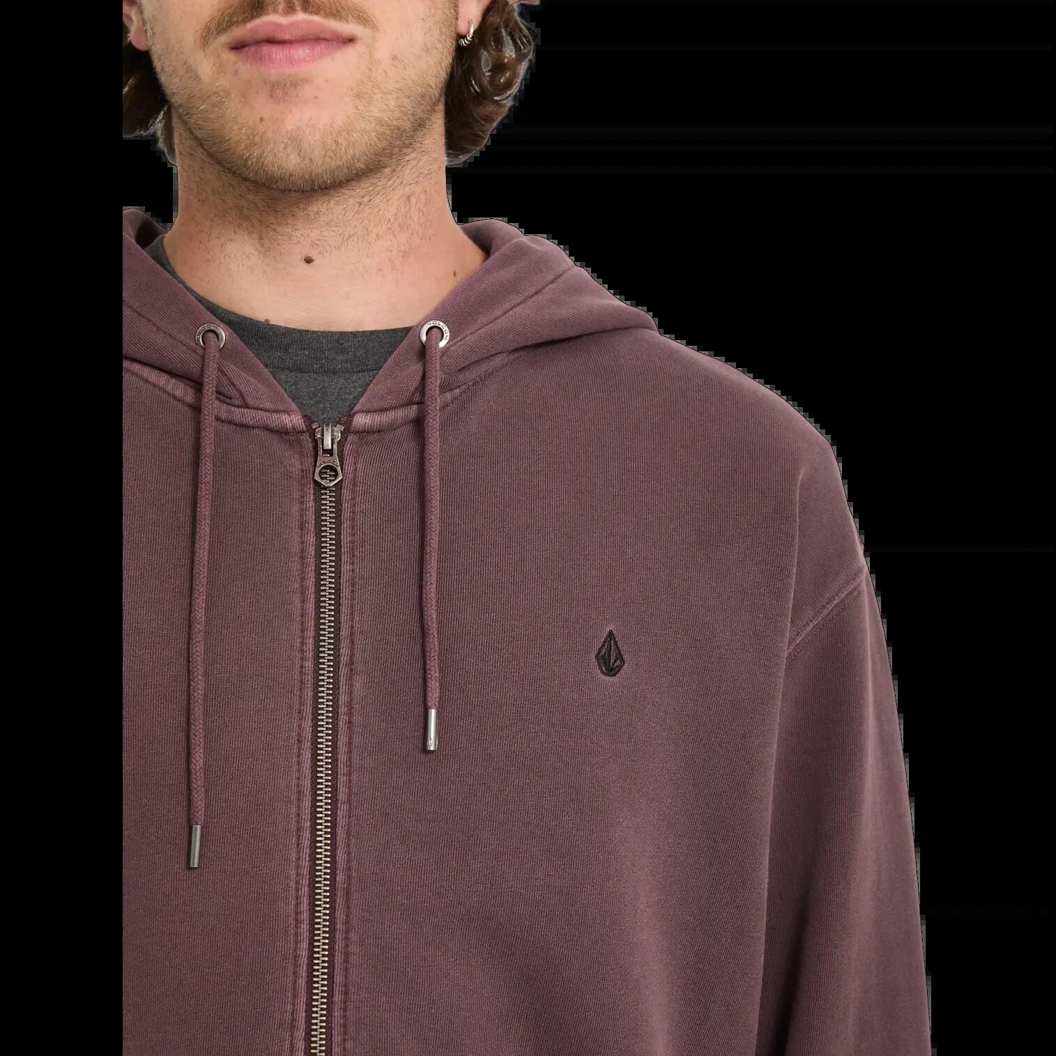 Sweat à capuche zippé Volcom SINGLE STONE TW ZIP Bleu Clair 4/5